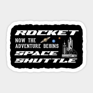 Rocket Space Shuttle Space Adventure Sticker